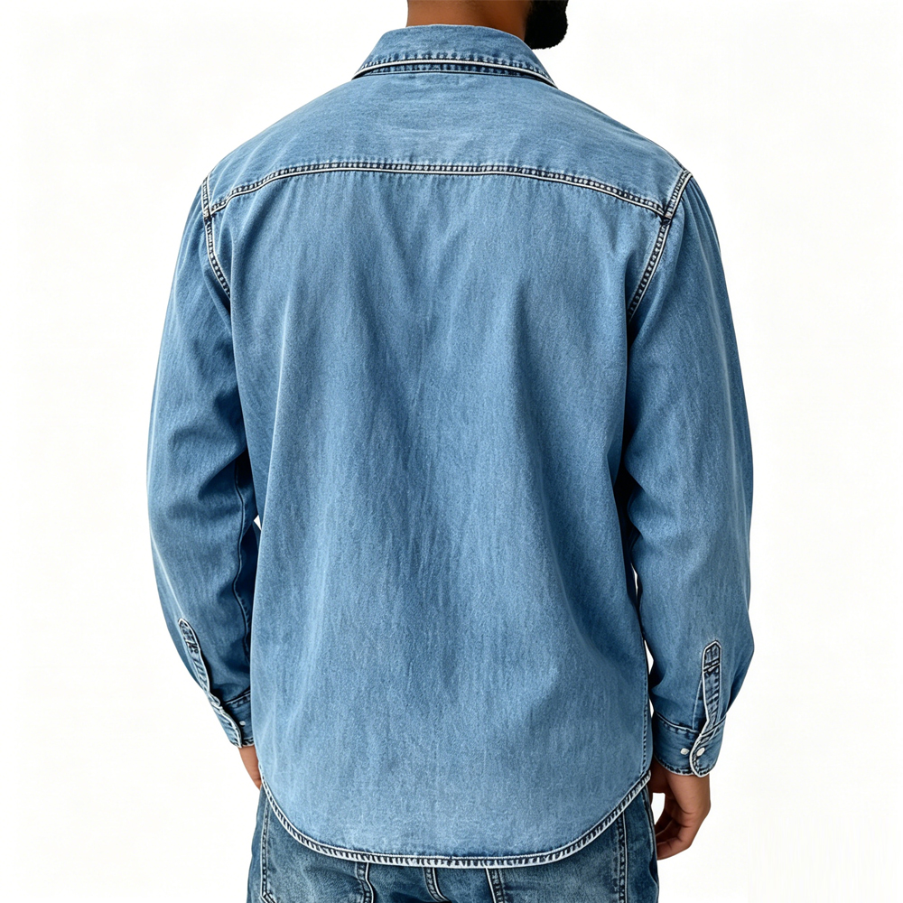 Clearance Sale: 10 pack for $32.99 – Men's Vintage Washed Cotton Denim Shirt