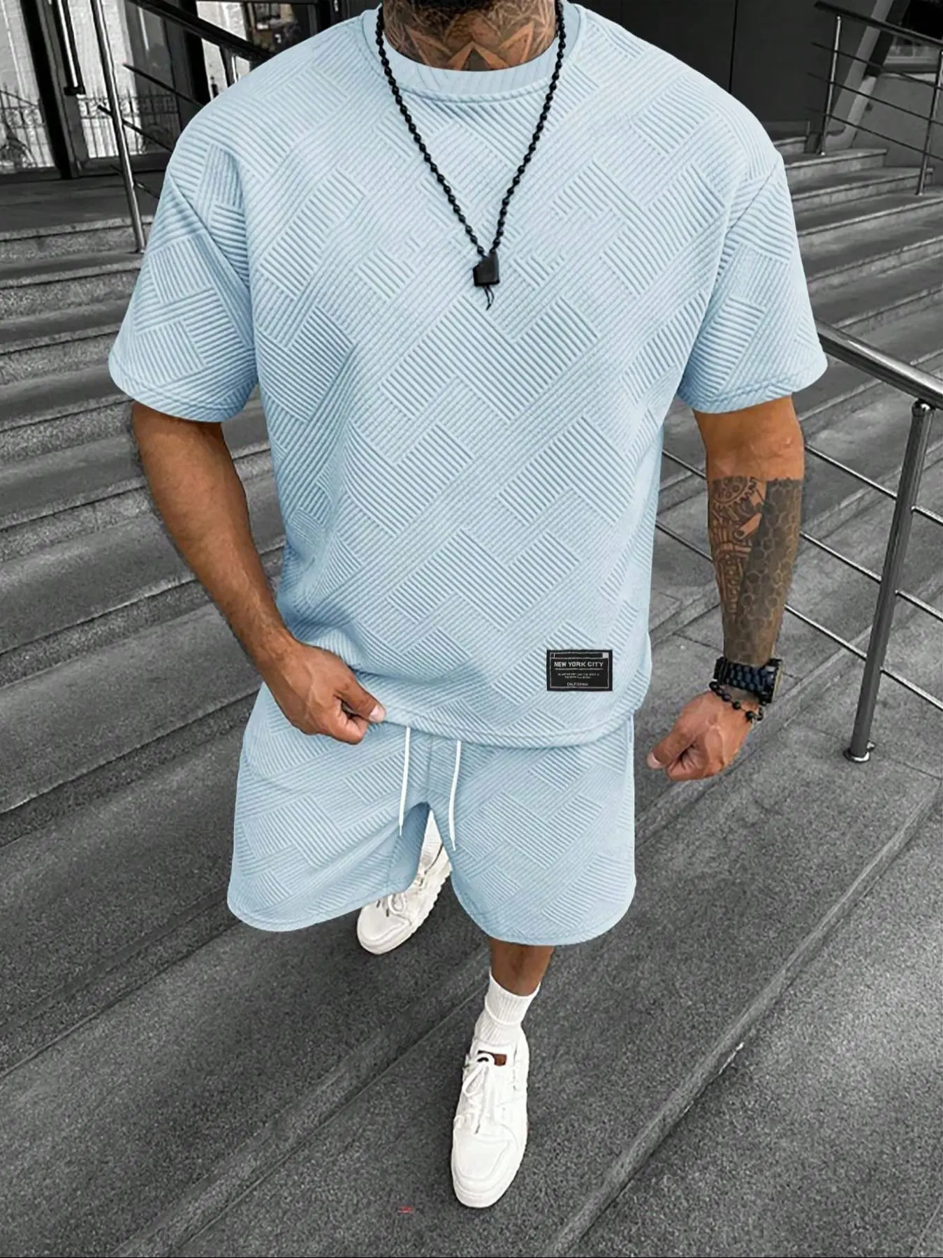 Men's Premium Textured Summer 2-Piece Outfit Set
