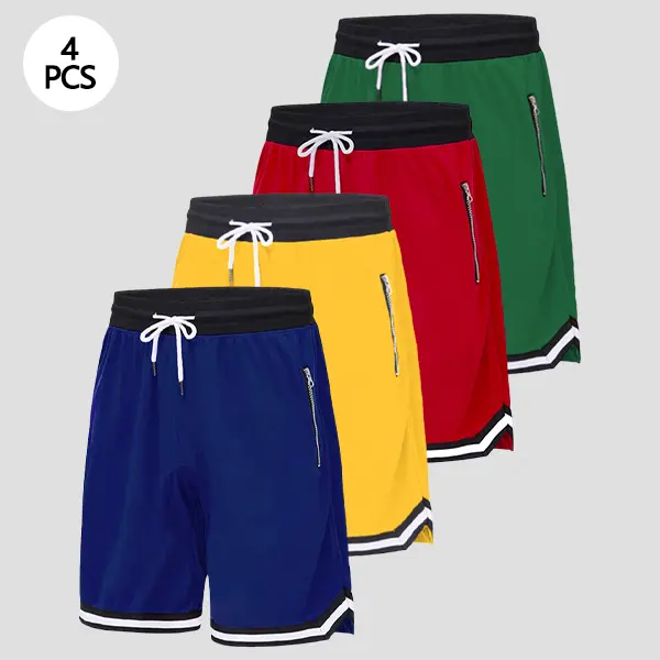 Men's Athletic Basketball Shorts – Quick Dry Lightweight Mesh Gym Shorts with Zipper Pocket