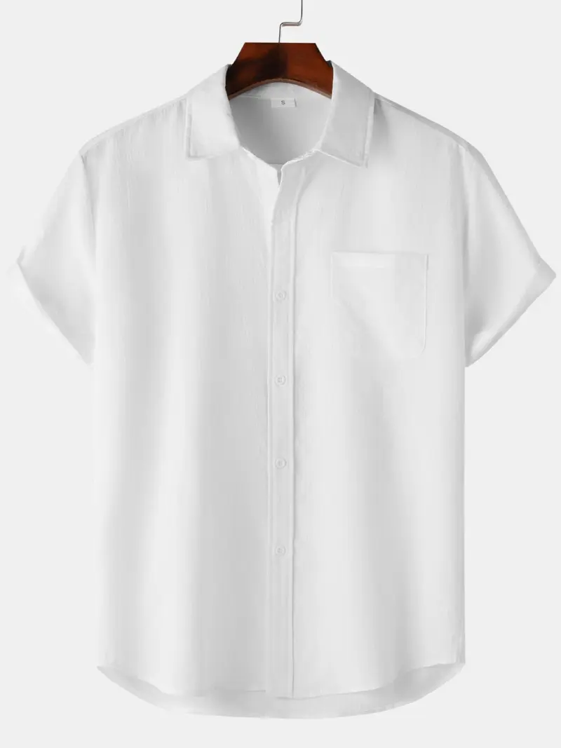 Men’s Lightweight Casual Short Sleeve Button Shirt