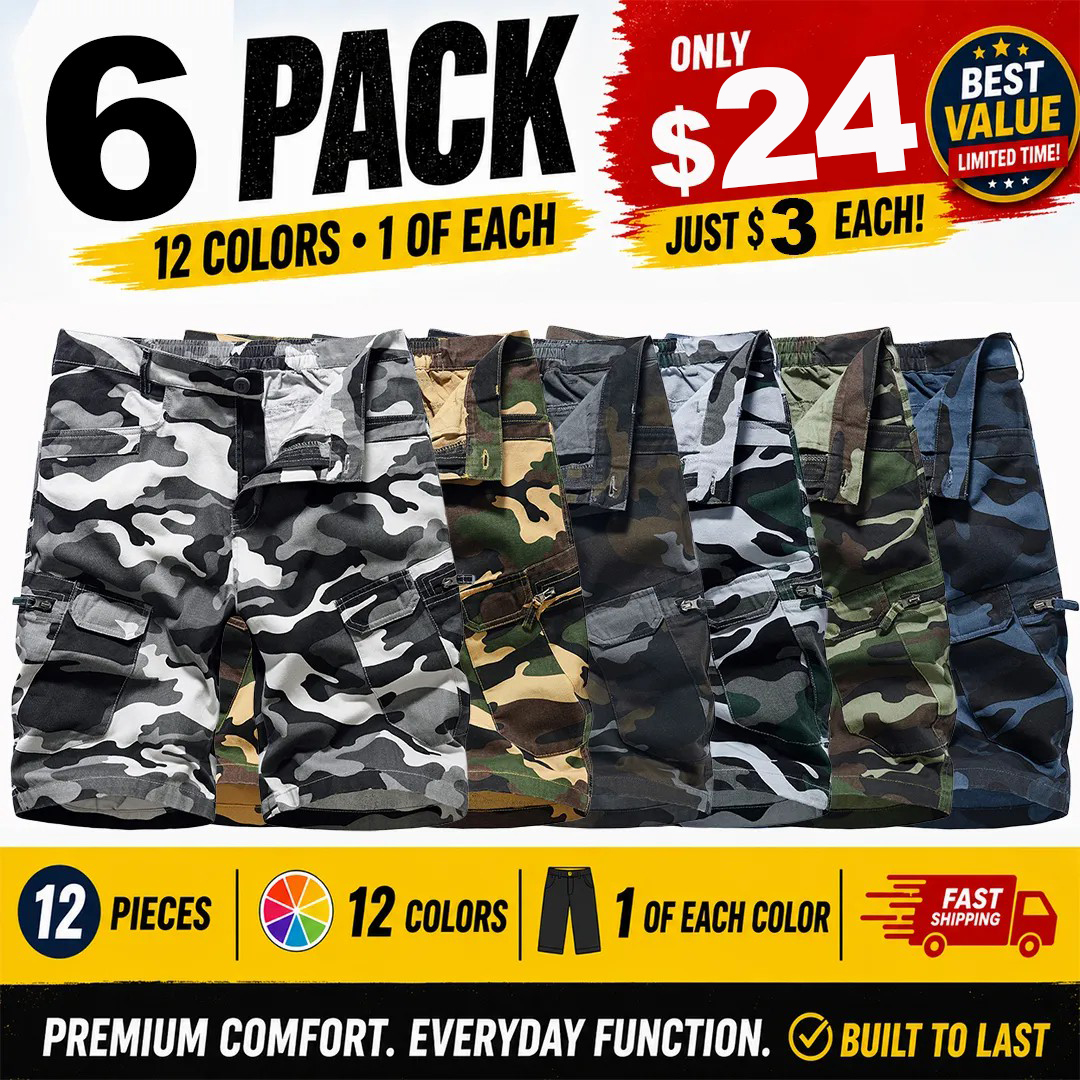 Clearance Sale⚡12 Pack for $29⚡- Men's Camouflage Cargo Shorts