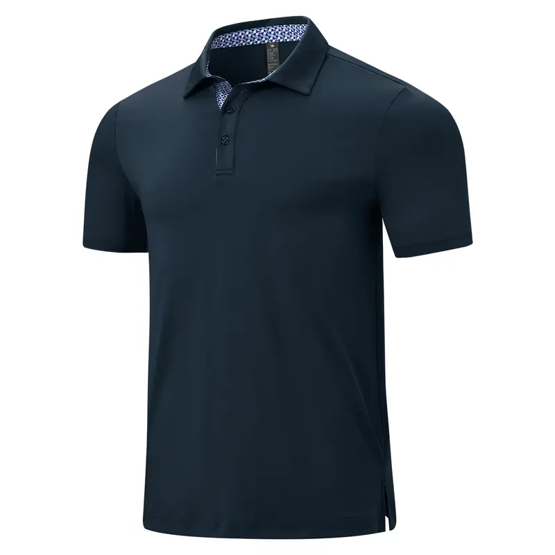 Men’s Performance Stretch Polo Shirt – Breathable Quick-Dry Casual Golf Tee