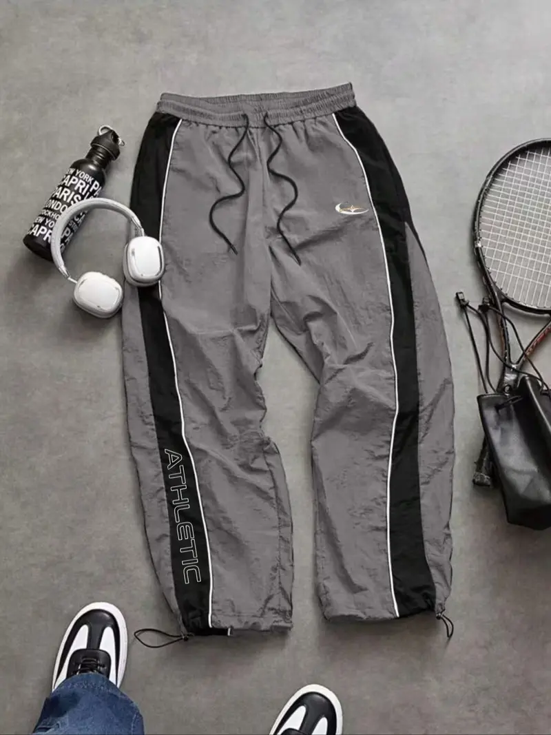Men's Casual Sporty Long Pants with Elastic Cuffs