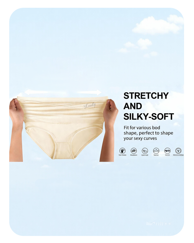 Women's High-Waisted Tummy Control Shapewear Panties – Seamless Breathable Postpartum Waist Slimming Briefs