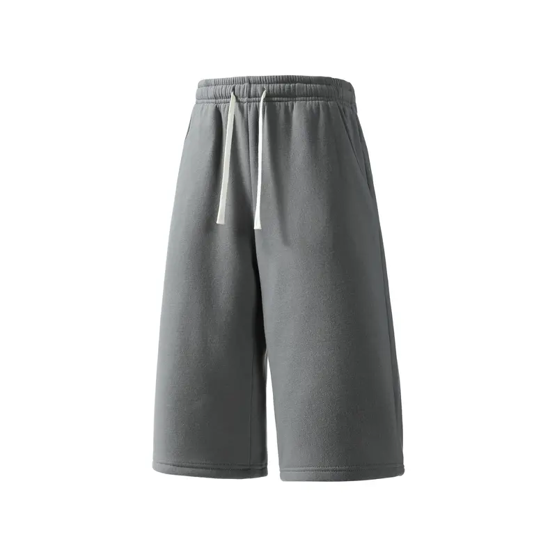 Casual Cotton Drawstring Sweat Shorts – Lightweight Summer Athletic Lounge Shorts with Pockets