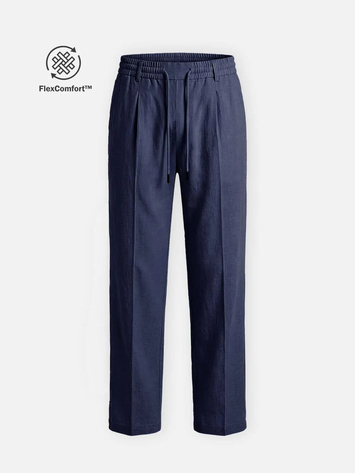 Men's Lightweight Linen Blend Drawstring Pants – Casual Loose Fit Breathable Beach Trousers with Pockets