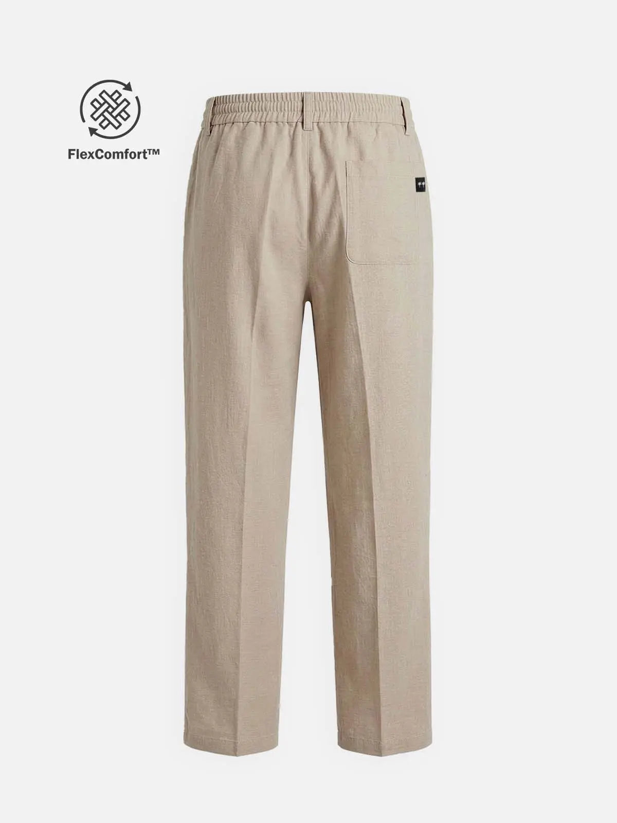 Men's Lightweight Linen Blend Drawstring Pants – Casual Loose Fit Breathable Beach Trousers with Pockets