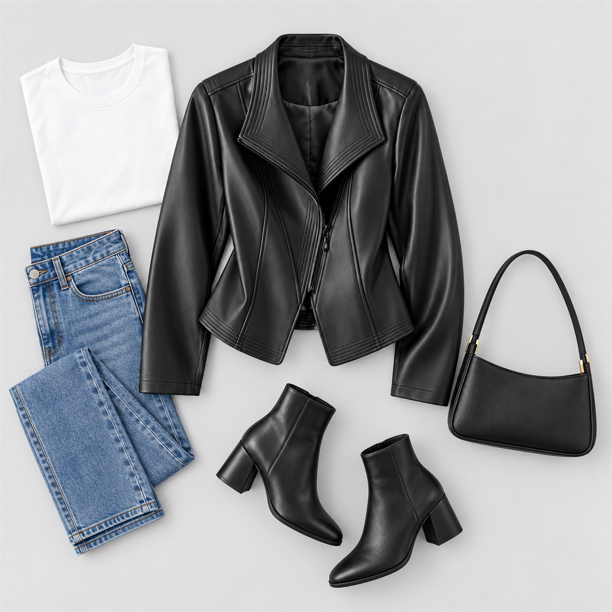 Women's Asymmetrical Moto Jacket Multipack styling idea 1