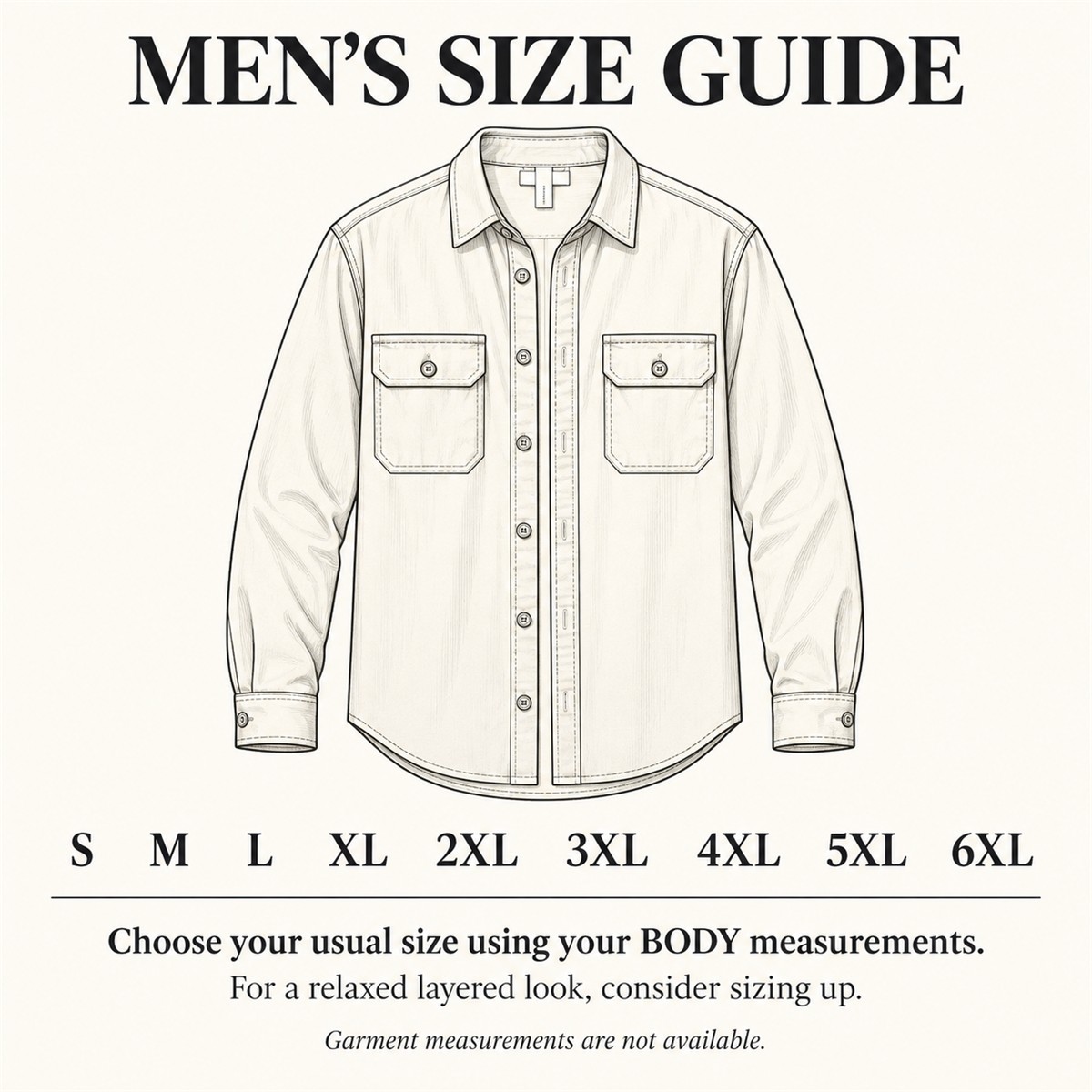 General US and EU body measurement size guide