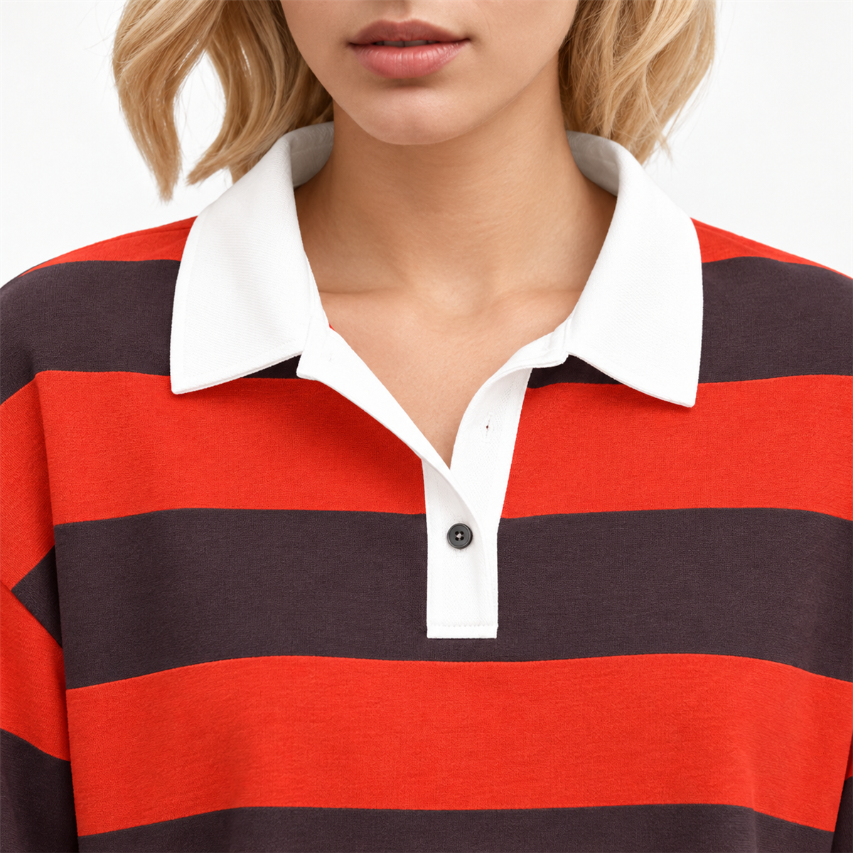 Women's Striped Long-Sleeve Rugby Polo Multipack detail image 07
