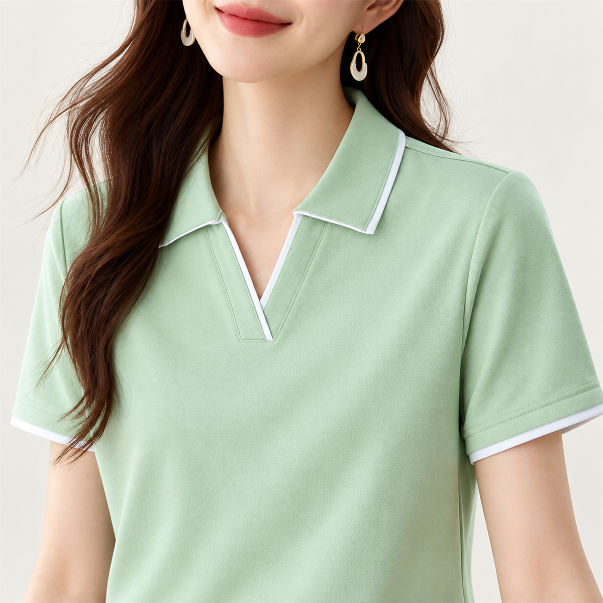 Women's Contrast-Trim Short-Sleeve Polo Multipack detail image 07
