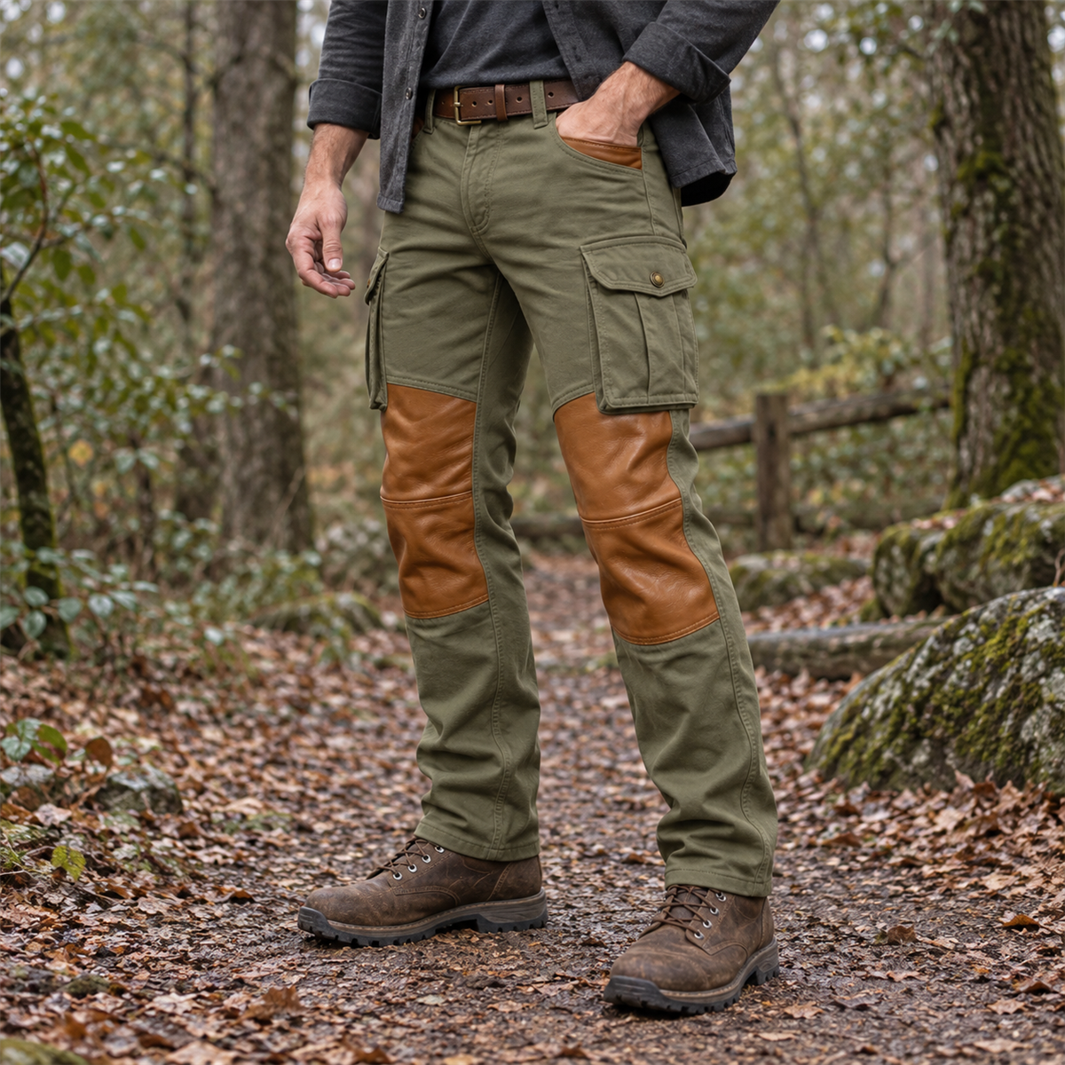 Men's Contrast-Panel Cargo Pants Multipack detail image 02