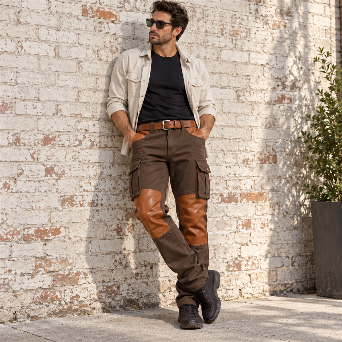 Men's Contrast-Panel Cargo Pants Multipack detail image 08
