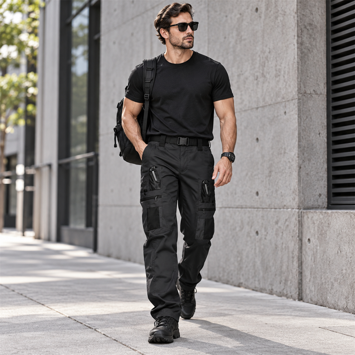 Men's Multi-Pocket Tactical Cargo Pants Multipack model view 1
