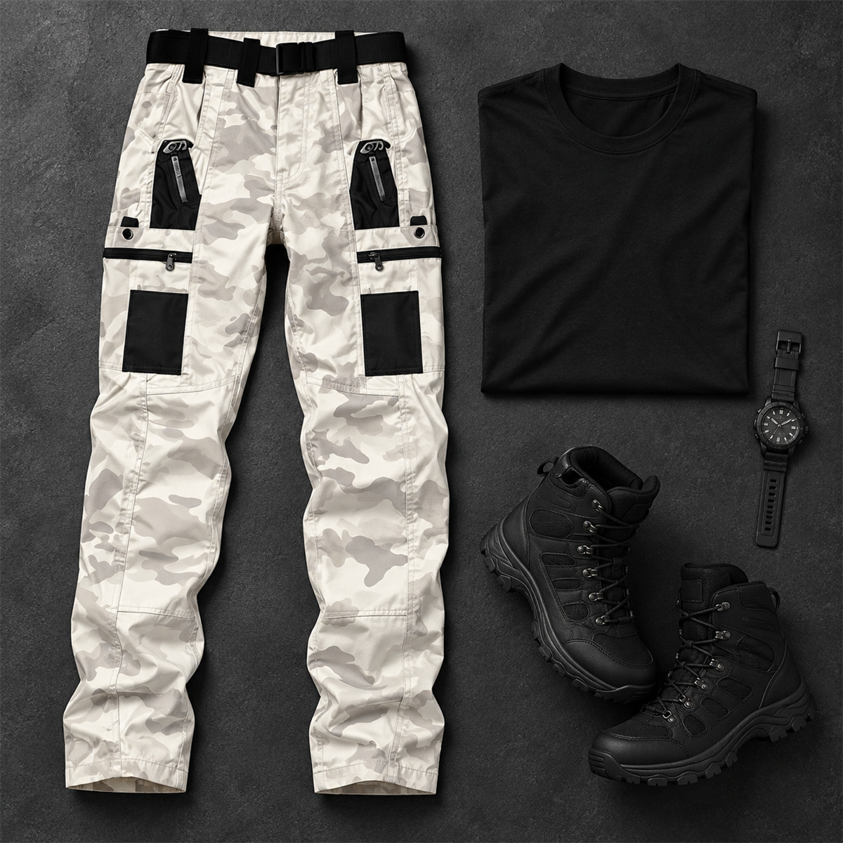 Men's Multi-Pocket Tactical Cargo Pants Multipack outfit styling 3