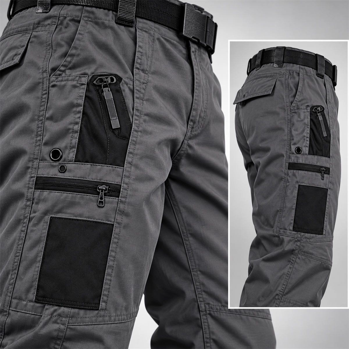 Men's Multi-Pocket Tactical Cargo Pants Multipack garment detail 1