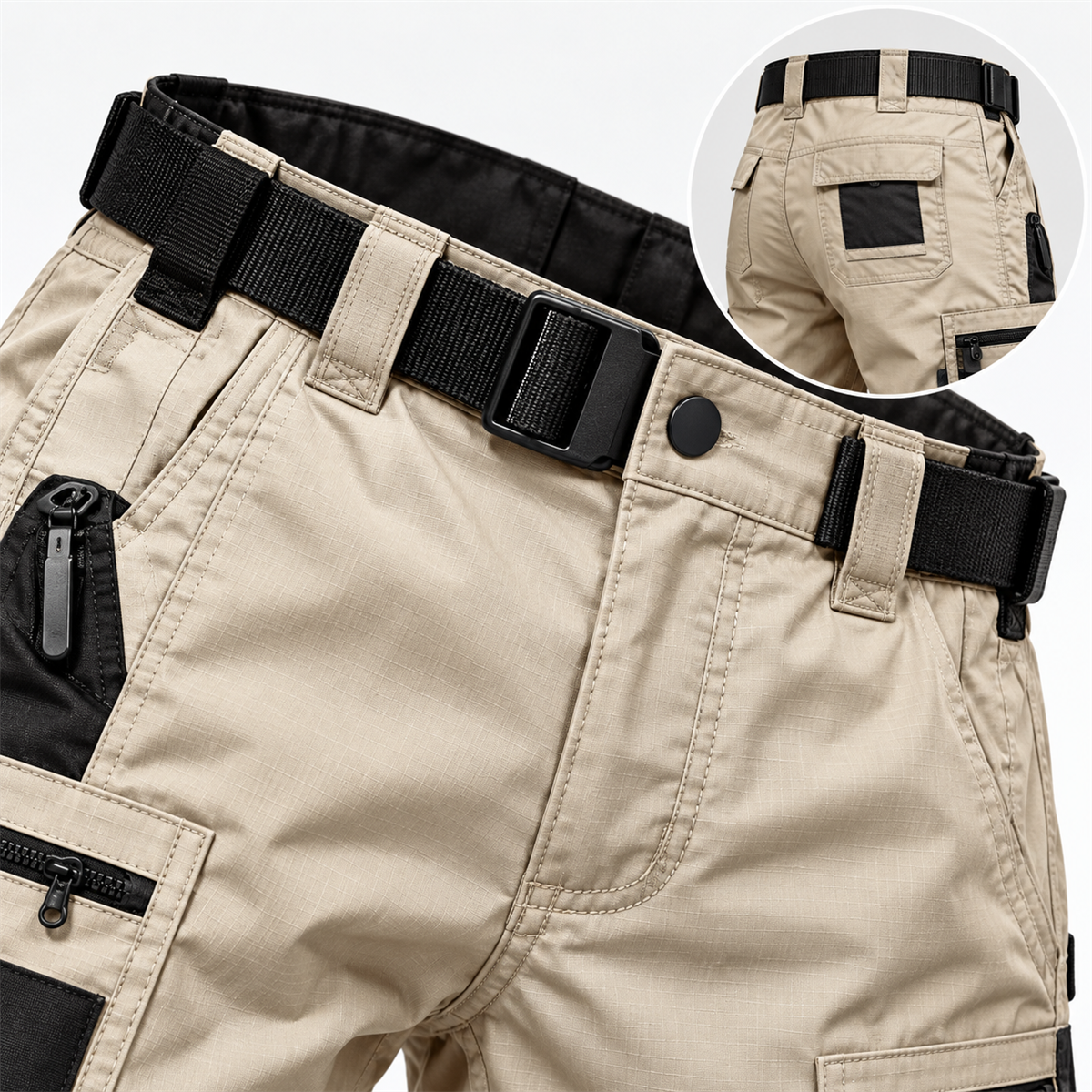 Men's Multi-Pocket Tactical Cargo Pants Multipack garment detail 2