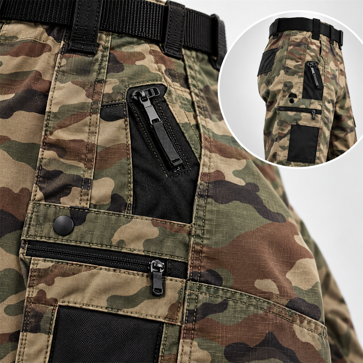 Men's Multi-Pocket Tactical Cargo Pants Multipack garment detail 3