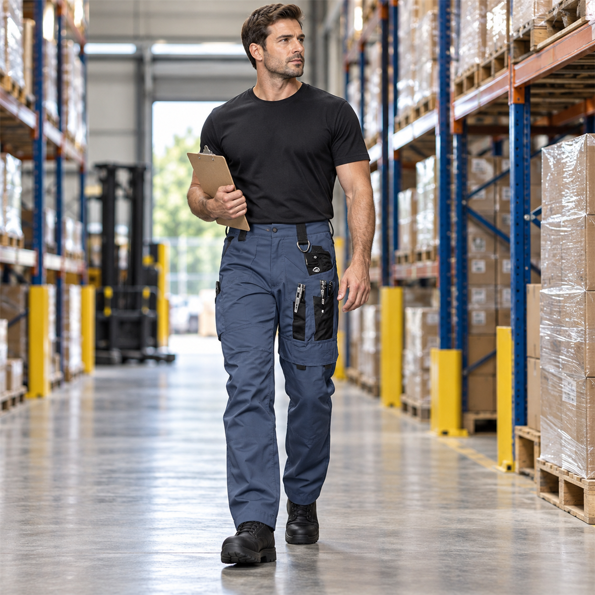 Men's Multi-Pocket Work Cargo Pants Multipack model view 2