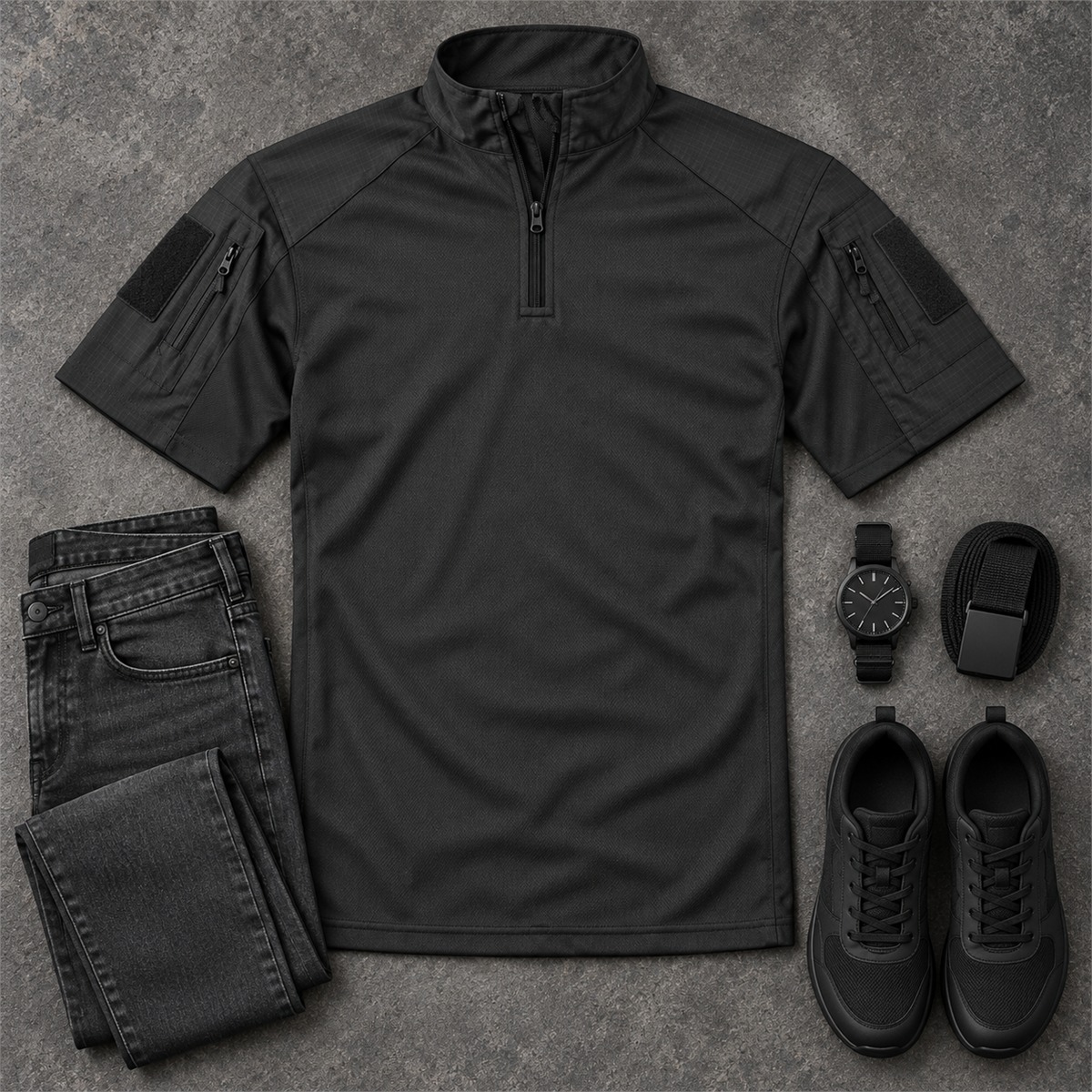 5- or 10-Pack Men's Short-Sleeve Tactical Combat Shirts styling view 2