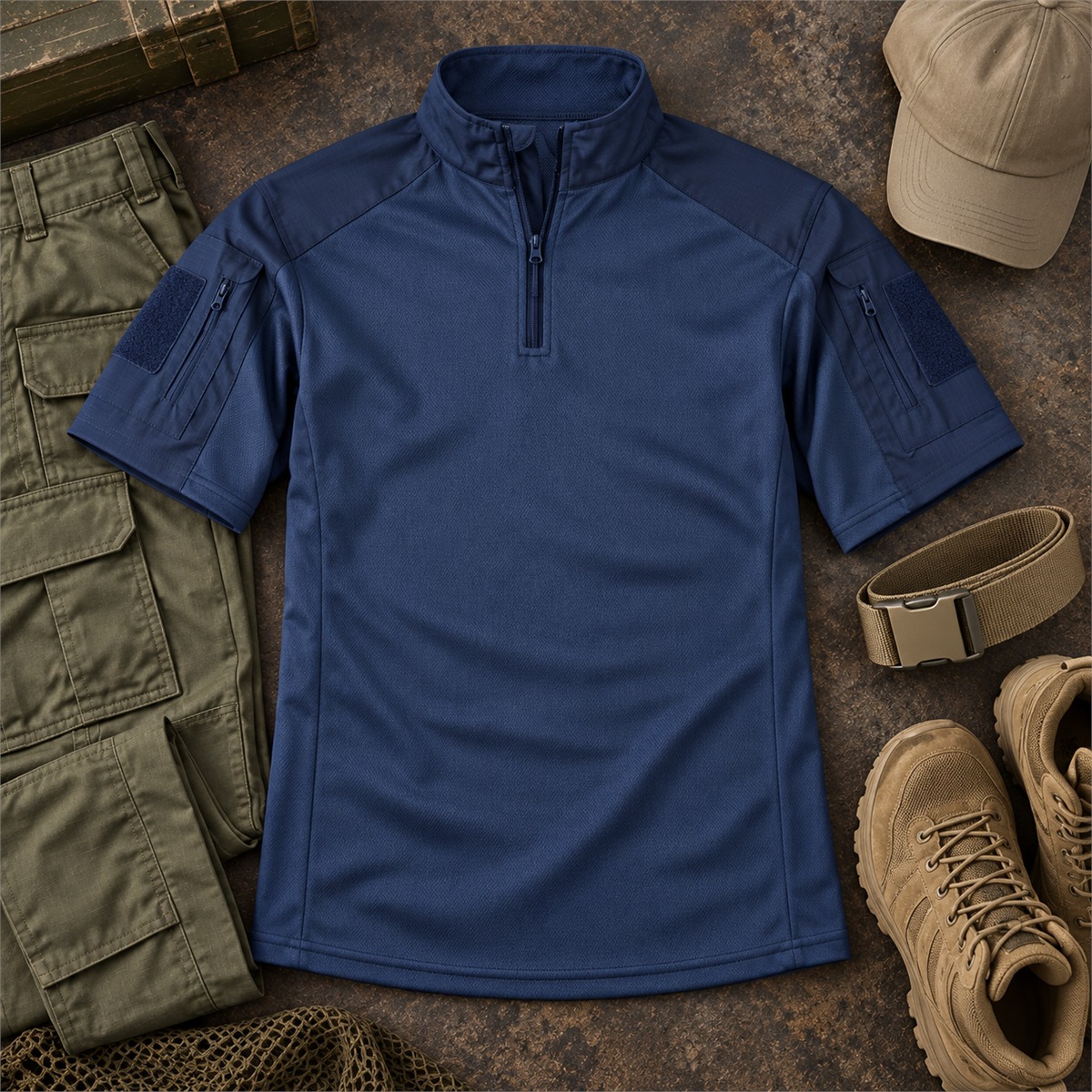 5- or 10-Pack Men's Short-Sleeve Tactical Combat Shirts styling view 3