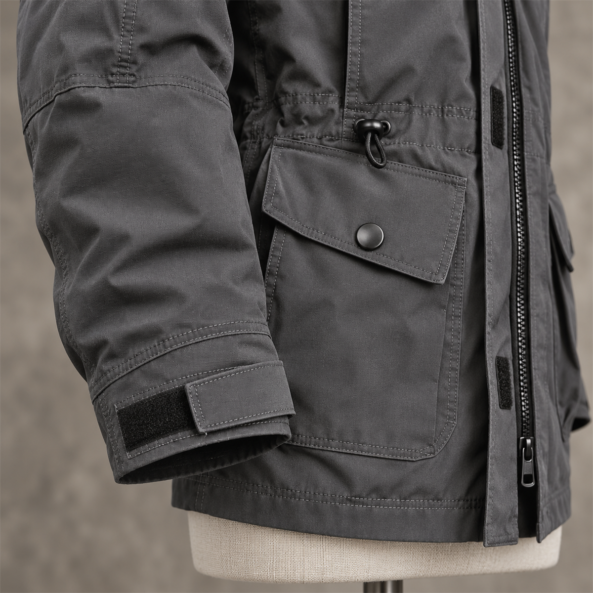 4- or 8-Pack Men's Hooded Multi-Pocket Field Jackets visible detail 3