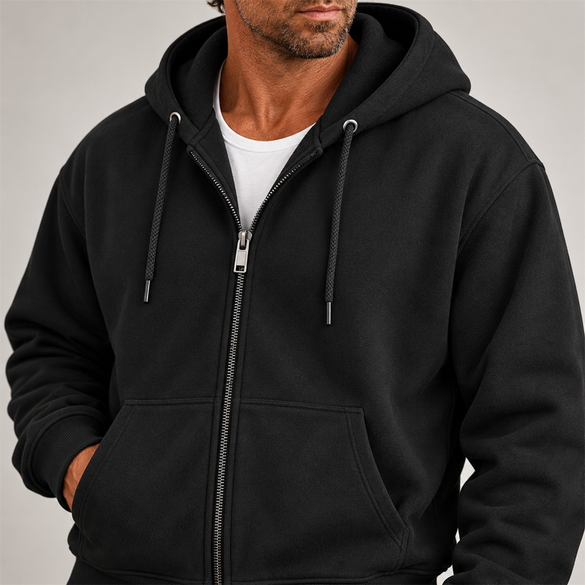 4- or 8-Pack Men's Relaxed-Fit Full-Zip Hoodies product detail 1