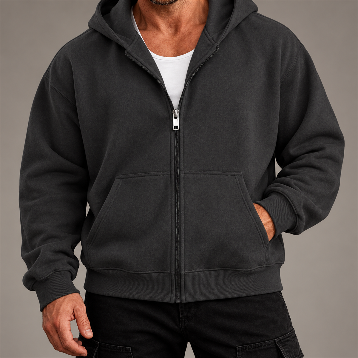 4- or 8-Pack Men's Relaxed-Fit Full-Zip Hoodies product detail 2