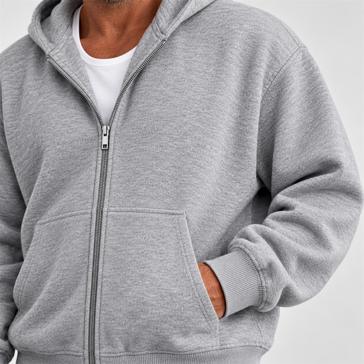 4- or 8-Pack Men's Relaxed-Fit Full-Zip Hoodies product detail 3