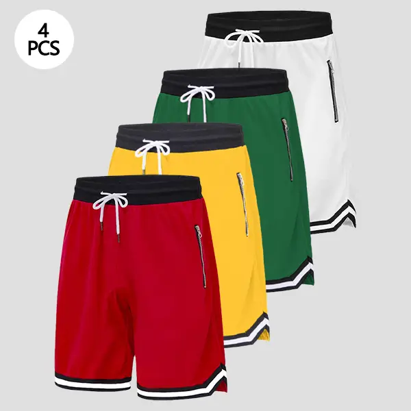 Men's Athletic Basketball Shorts – Quick Dry Lightweight Mesh Gym Shorts with Zipper Pocket