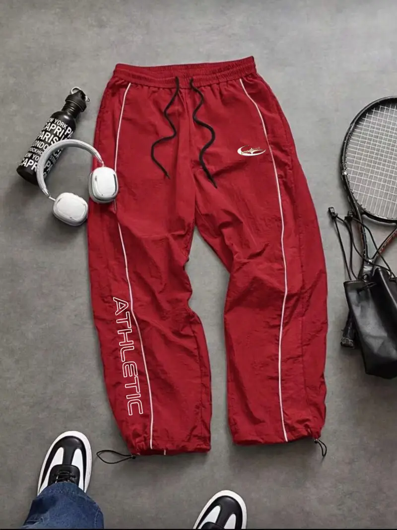 Men's Casual Sporty Long Pants with Elastic Cuffs