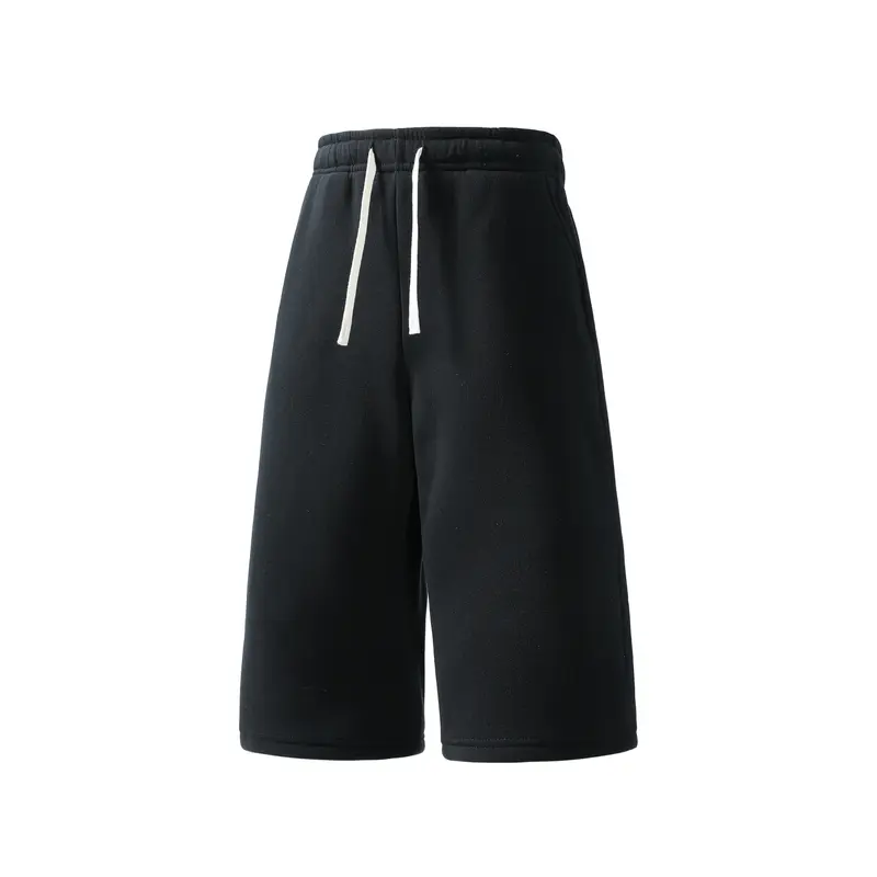 Casual Cotton Drawstring Sweat Shorts – Lightweight Summer Athletic Lounge Shorts with Pockets