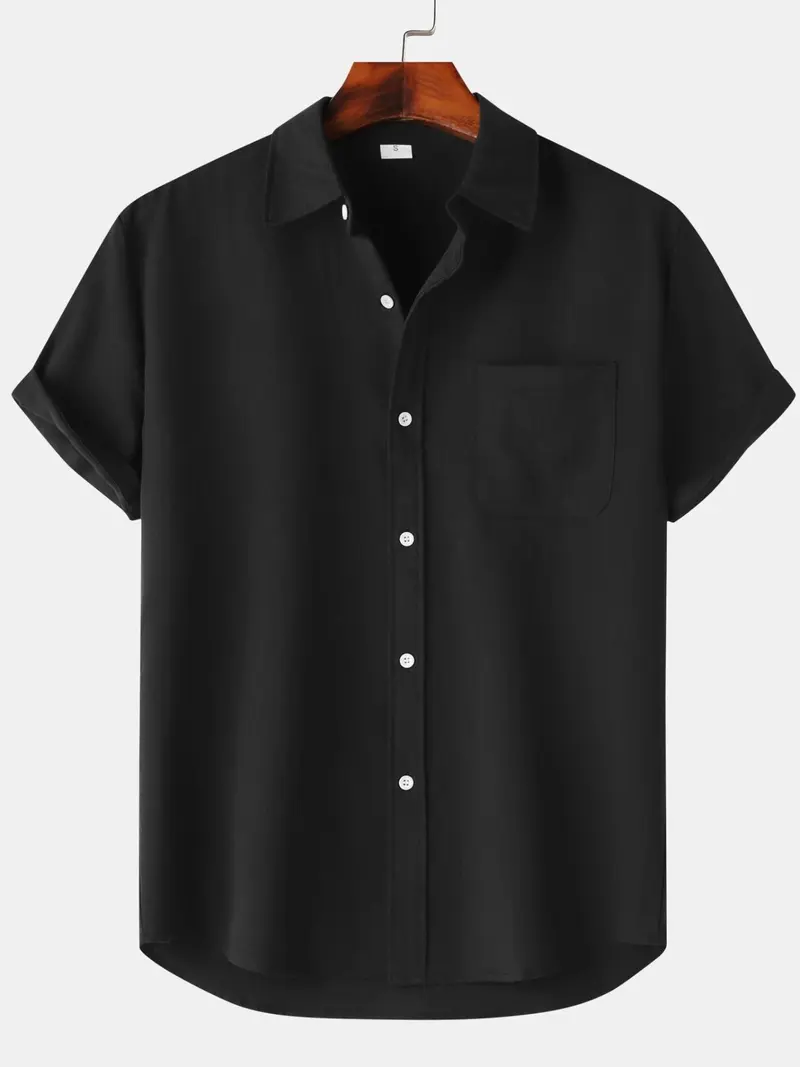 Men’s Lightweight Casual Short Sleeve Button Shirt