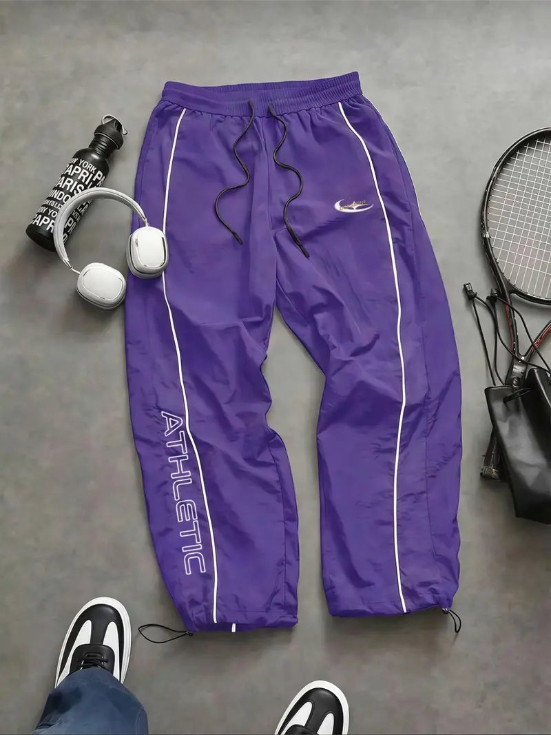 Men's Casual Sporty Long Pants with Elastic Cuffs