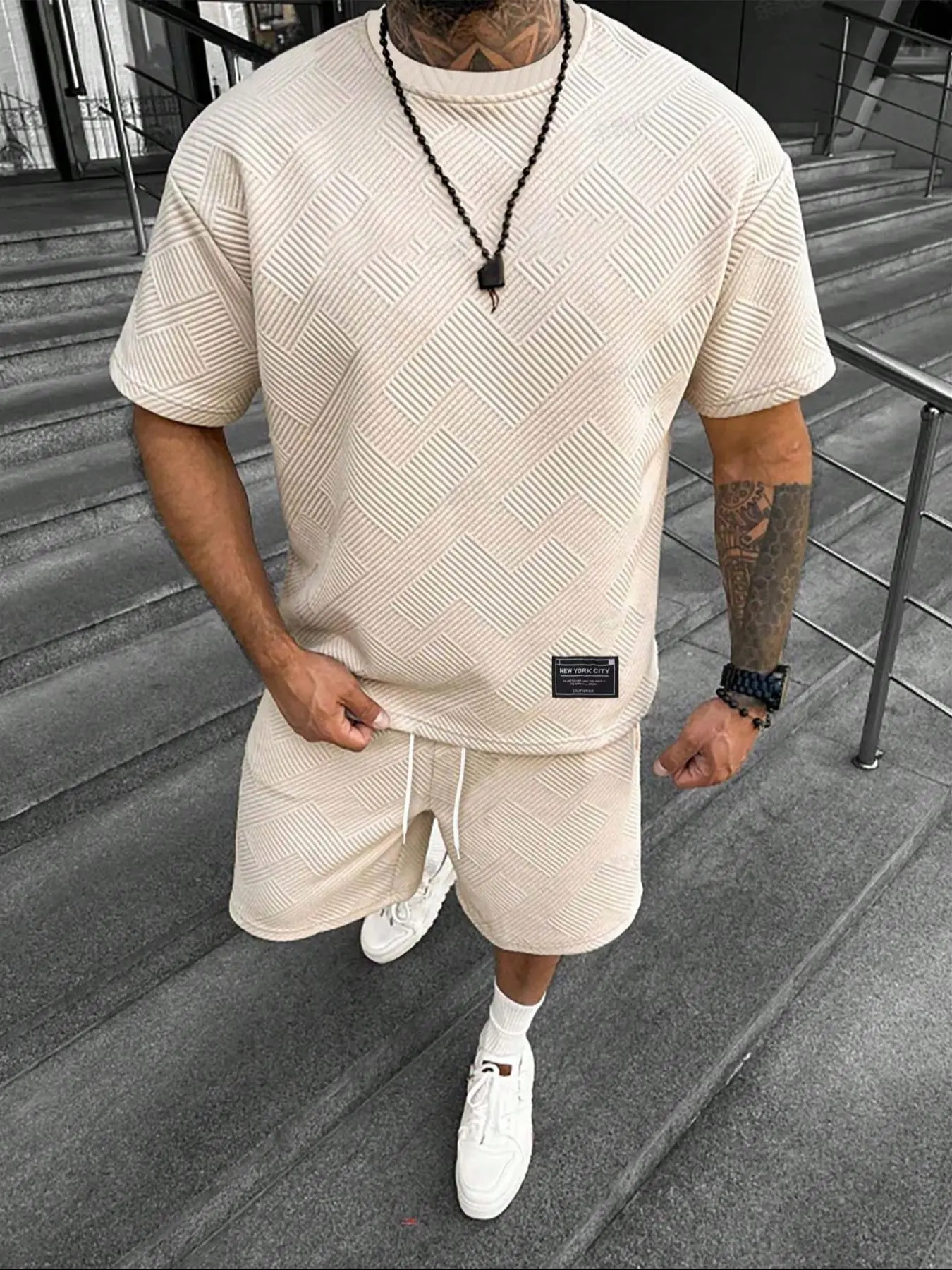 Men's Premium Textured Summer 2-Piece Outfit Set
