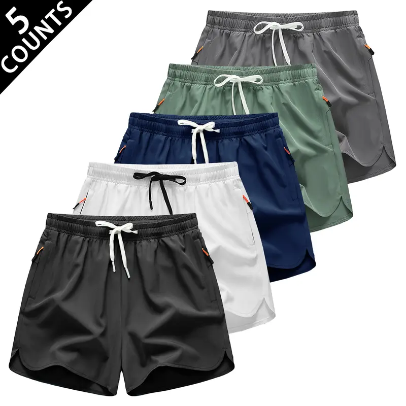 Men’s Quick-Dry Athletic Shorts with Zipper Pockets | Lightweight Active Shorts S-6XL