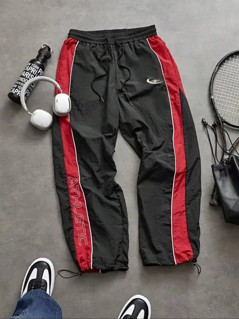 Men's Casual Sporty Long Pants with Elastic Cuffs