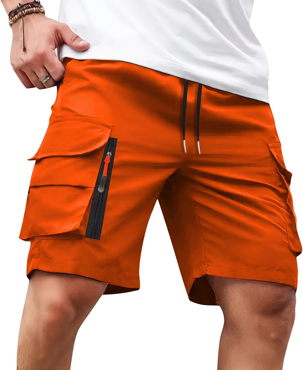 Men's Lightweight Quick-Dry Cargo Shorts with Multi-Pocket Design