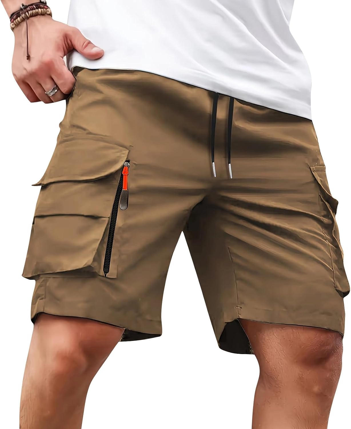 Men's Lightweight Quick-Dry Cargo Shorts with Multi-Pocket Design