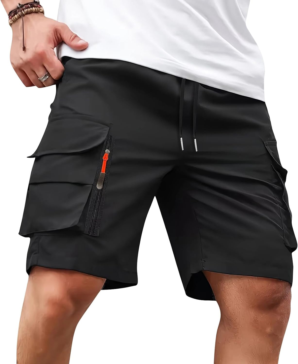 Men's Lightweight Quick-Dry Cargo Shorts with Multi-Pocket Design
