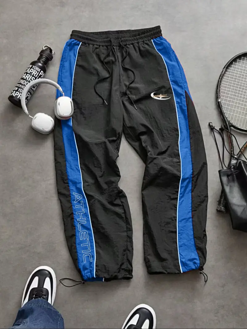Men's Casual Sporty Long Pants with Elastic Cuffs