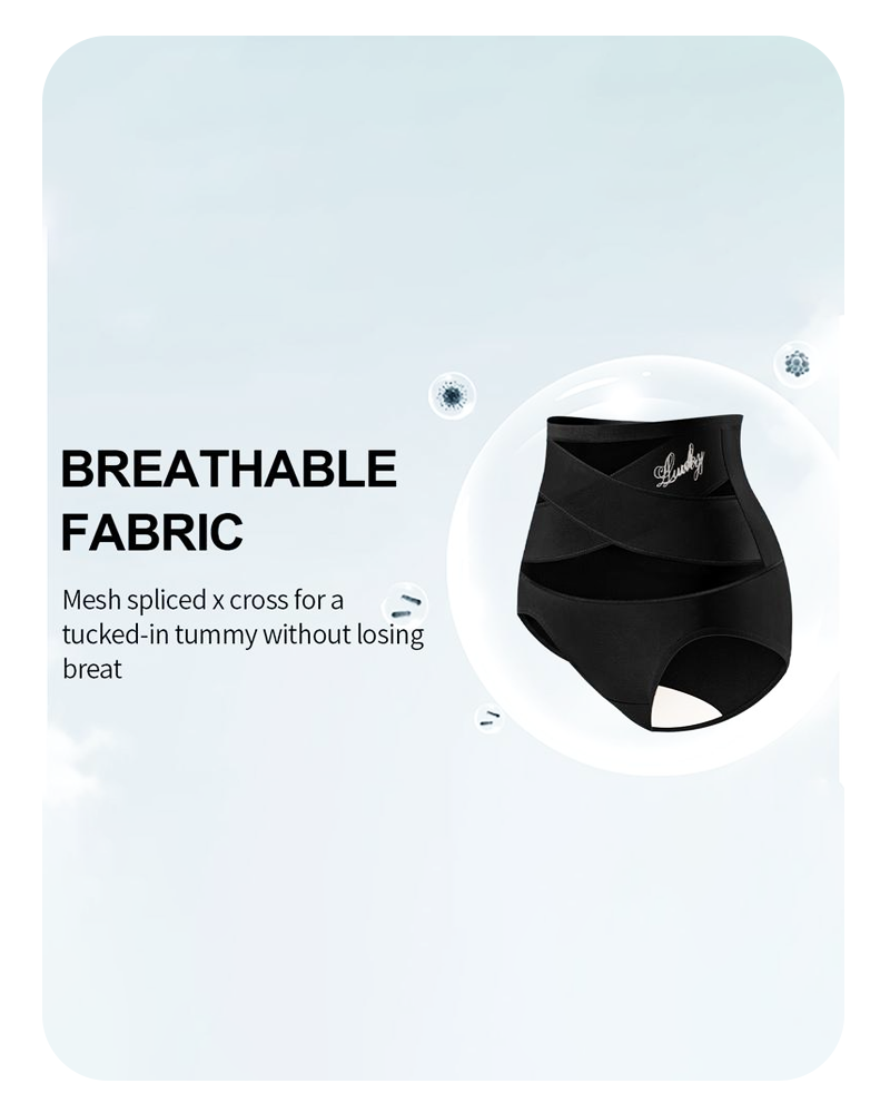 Women's High-Waisted Tummy Control Shapewear Panties – Seamless Breathable Postpartum Waist Slimming Briefs