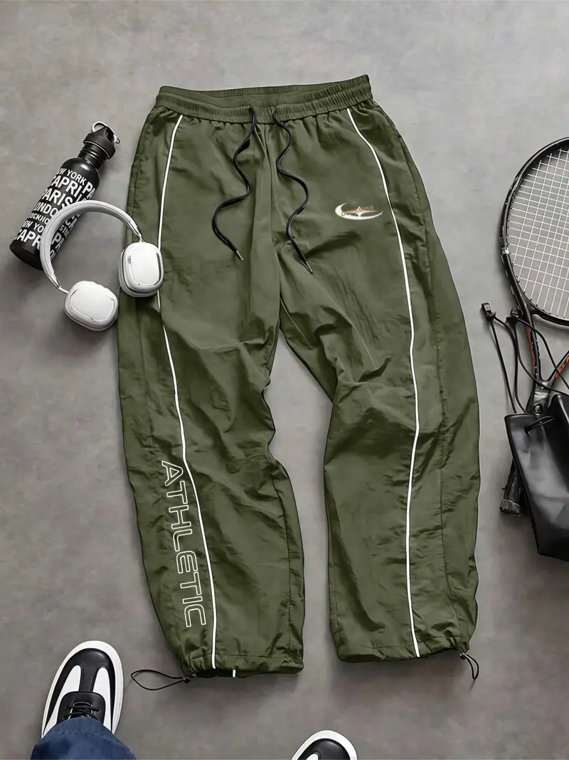 Men's Casual Sporty Long Pants with Elastic Cuffs