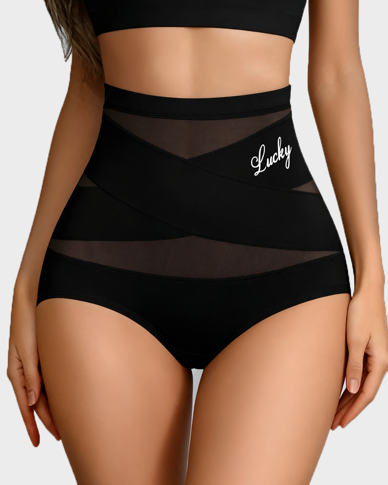 Women's High-Waisted Tummy Control Shapewear Panties – Seamless Breathable Postpartum Waist Slimming Briefs