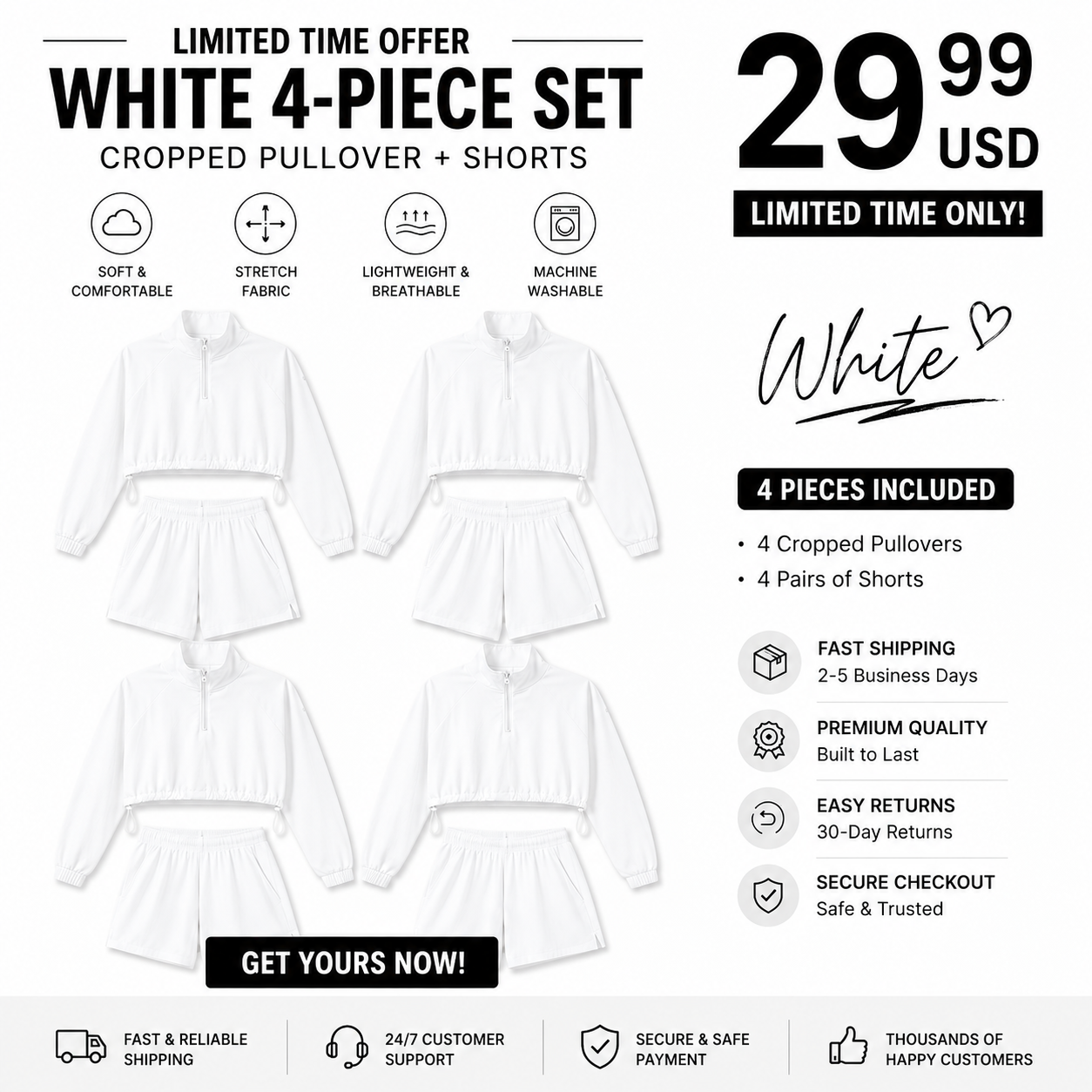 🔥Hot Deal! Women's 8-Piece Tracksuit Set | Limited Time Clearance