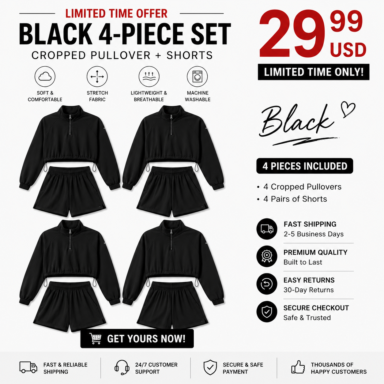 🔥Hot Deal! Women's 8-Piece Tracksuit Set | Limited Time Clearance