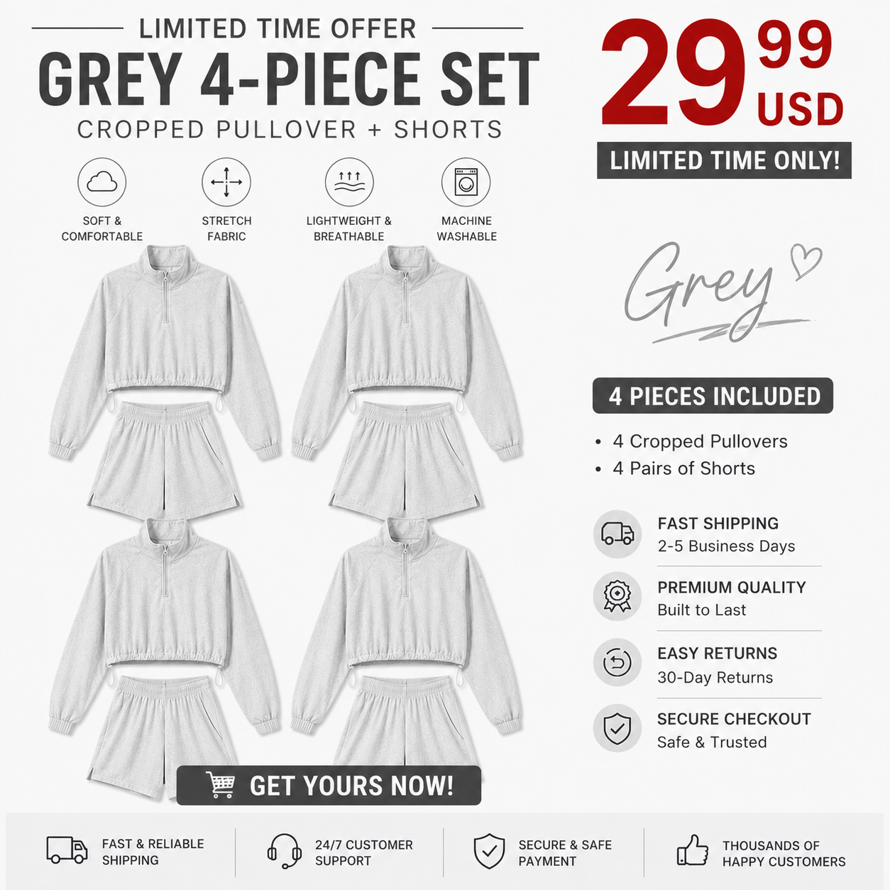 🔥Hot Deal! Women's 8-Piece Tracksuit Set | Limited Time Clearance