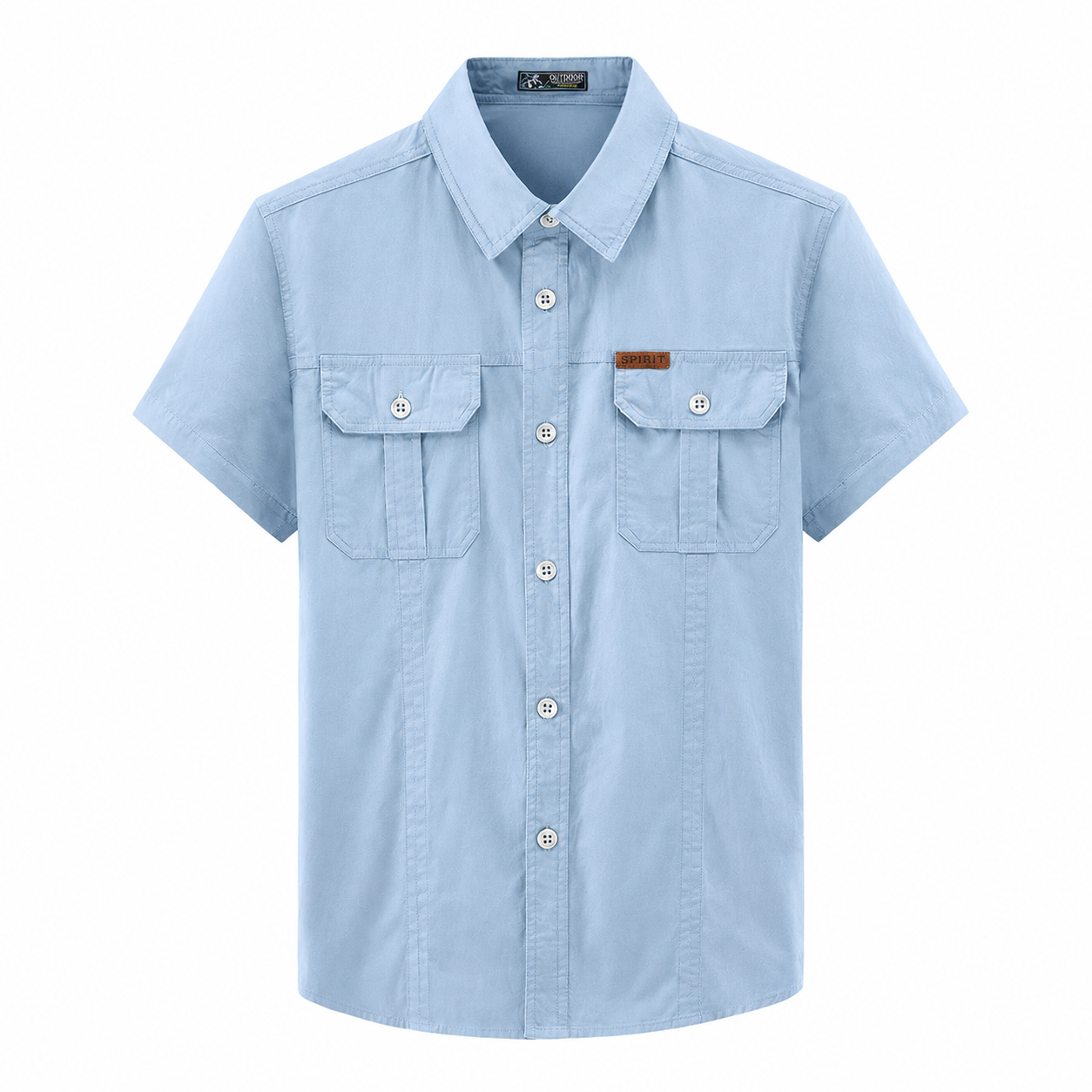 Mens Tactical Cargo Shirt | Lightweight Utility Button-Up Summer Shirt