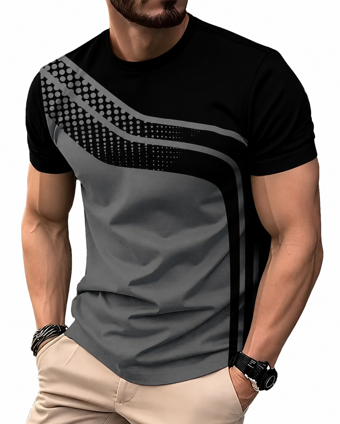  Men's Premium Casual Crew Neck T-Shirt 5-Pac