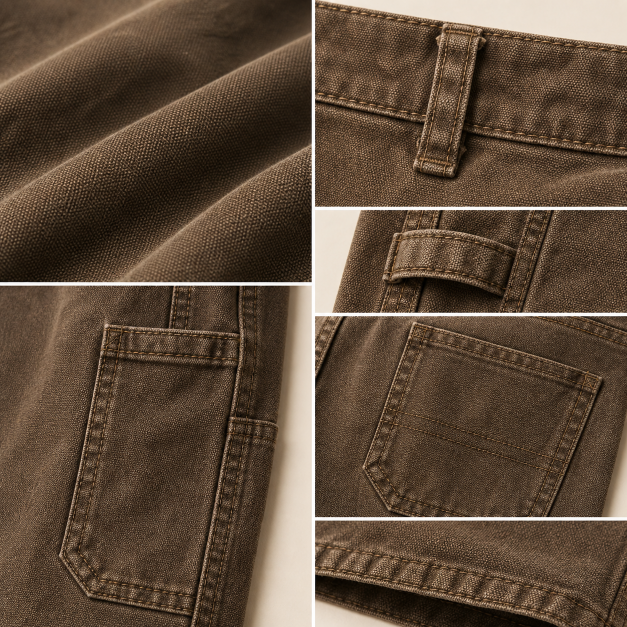 Men's Washed Duck Utility Work Pants
